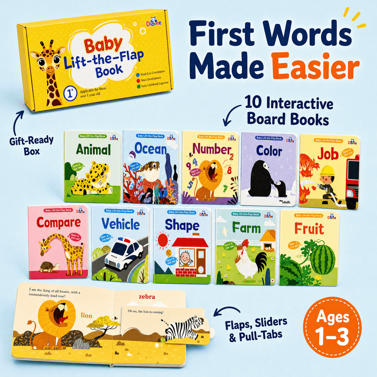 Peek & Learn Lift-the-Flap Board Book Set
